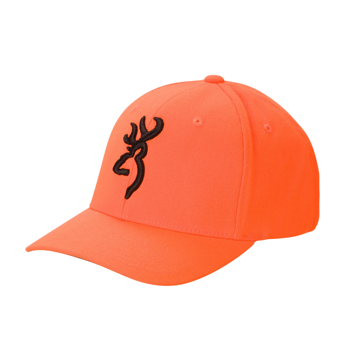 BROWNING FLEXFIT SAFETY CAP 3D BUCKMARK - BLAZE - FRONT VIEW