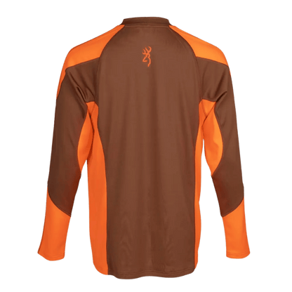 BROWNING MEN'S NTS UPLAND SHIRT 35+ UPF - TAN BLAZE - BACK VIEW