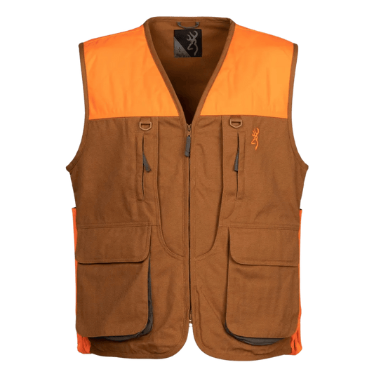 BROWNING MEN'S UPLAND VEST - TAN BLAZE - FRONT VIEW