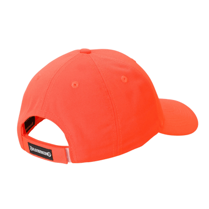 BROWNING YOUTH SAFETY CAP 3D BUCKMARK - BLAZE - BACK VIEW