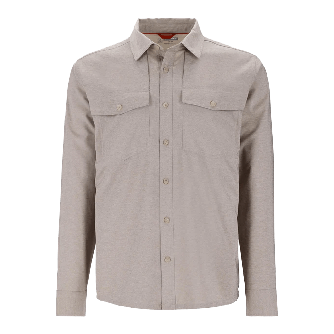 SIMMS NO-SEE-UM BUGSTOPPER LONG SLEEVE SHIRT - DOLOMITE HEATHER