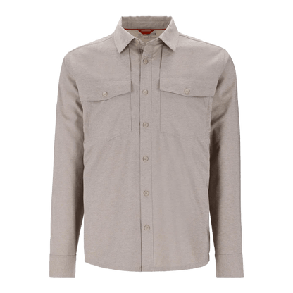 SIMMS NO-SEE-UM BUGSTOPPER LONG SLEEVE SHIRT - DOLOMITE HEATHER