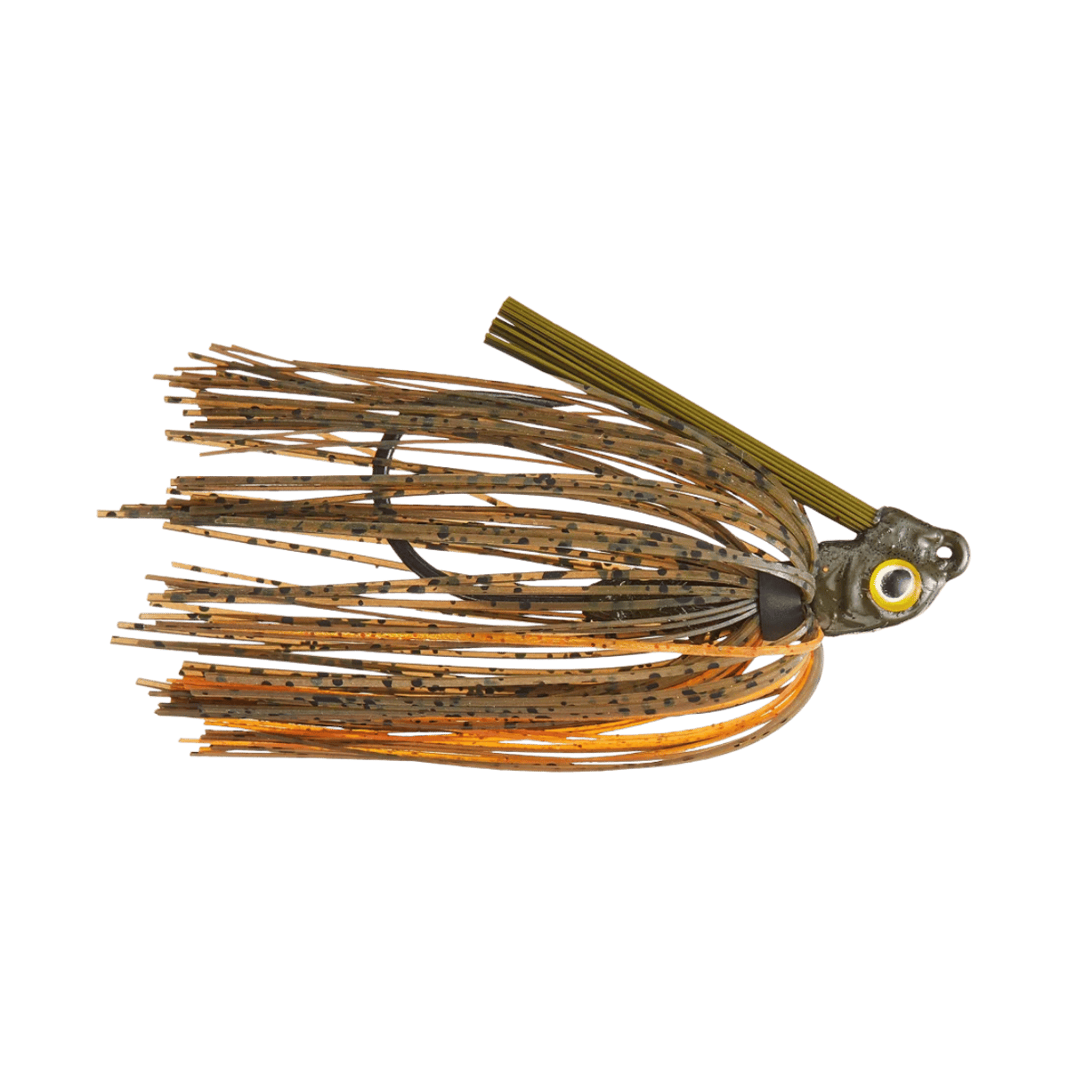 BUCKEYE LURES BRUSH PANDA HEAVY COVER SWIM JIG - GREEN PUMPKIN - 3/8 OZ