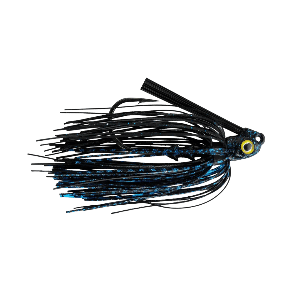 BUCKEYE LURES BRUSH PANDA HEAVY COVER SWIM JIG - BLACK BLUE - 3/8 OZ