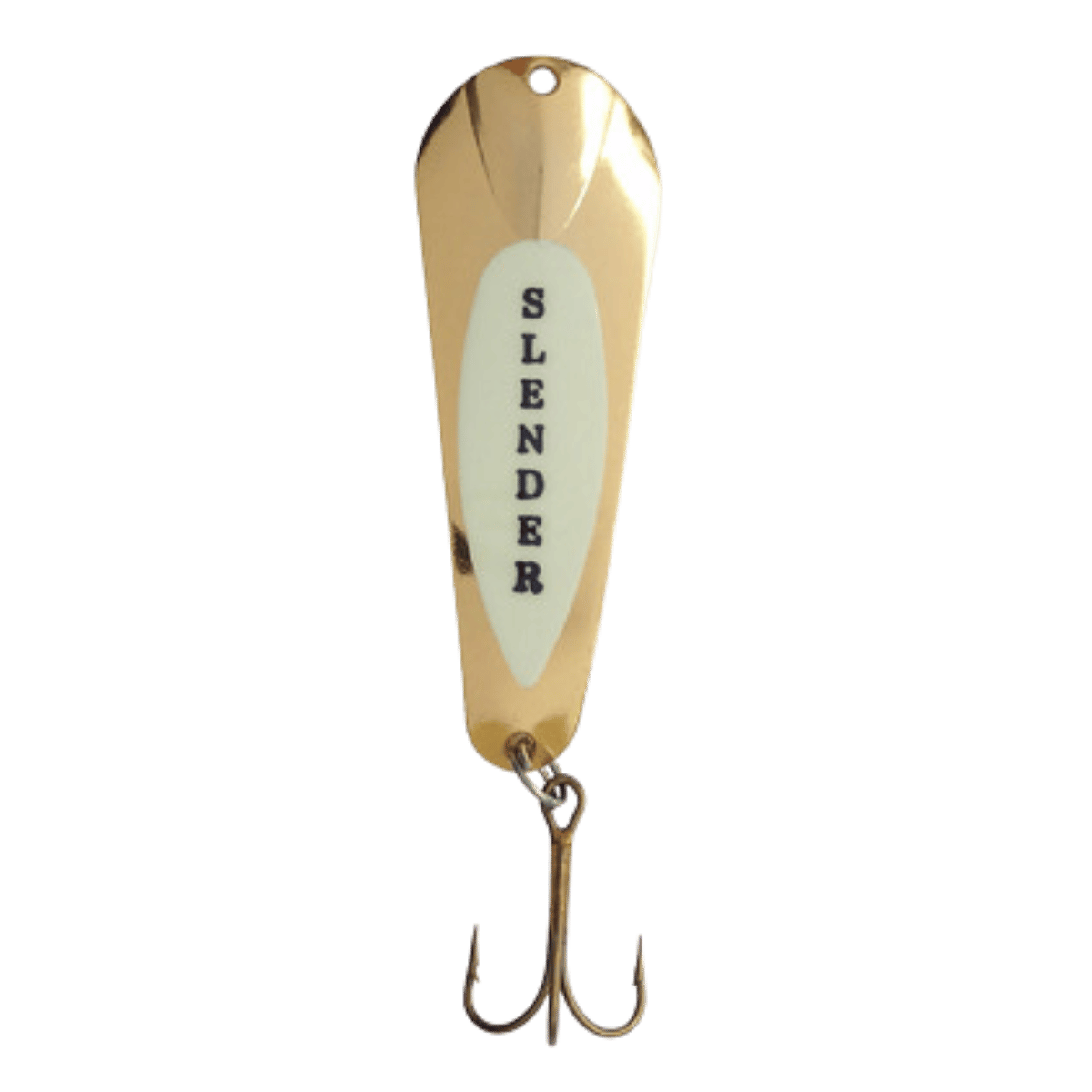CUSTOM JIGS & SPINS SLENDER SPOON 1/8 OZ - GOLD/CHART