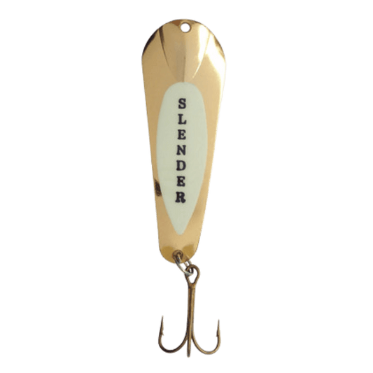 CUSTOM JIGS & SPINS SLENDER SPOON 1/16 OZ - GOLD/CHART