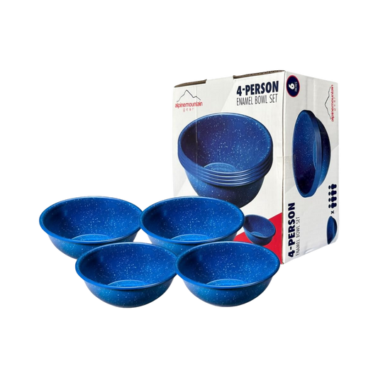 CADDIS 4 PACK ENAMEL BOWL BLUE