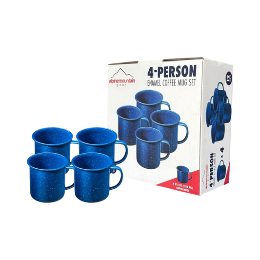 CADDIS 4 PACK ENAMEL MUG BLUE