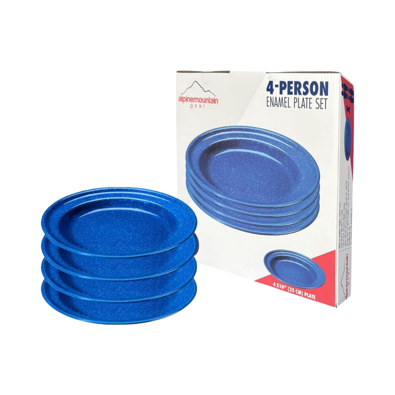 CADDIS 4 PACK ENAMEL PLATE BLUE