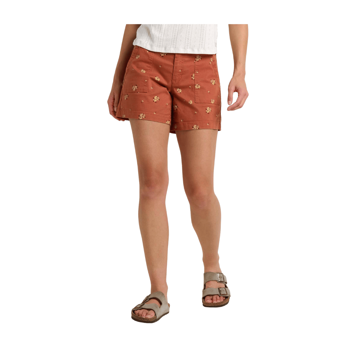 TOAD + CO WOMEN'S EARTHWORKS CAMP SHORT 5.5" - COPPER PRINT