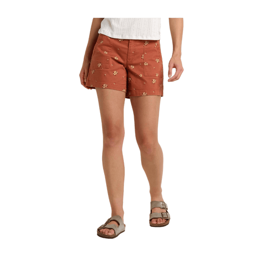 TOAD + CO WOMEN'S EARTHWORKS CAMP SHORT 5.5" - COPPER PRINT