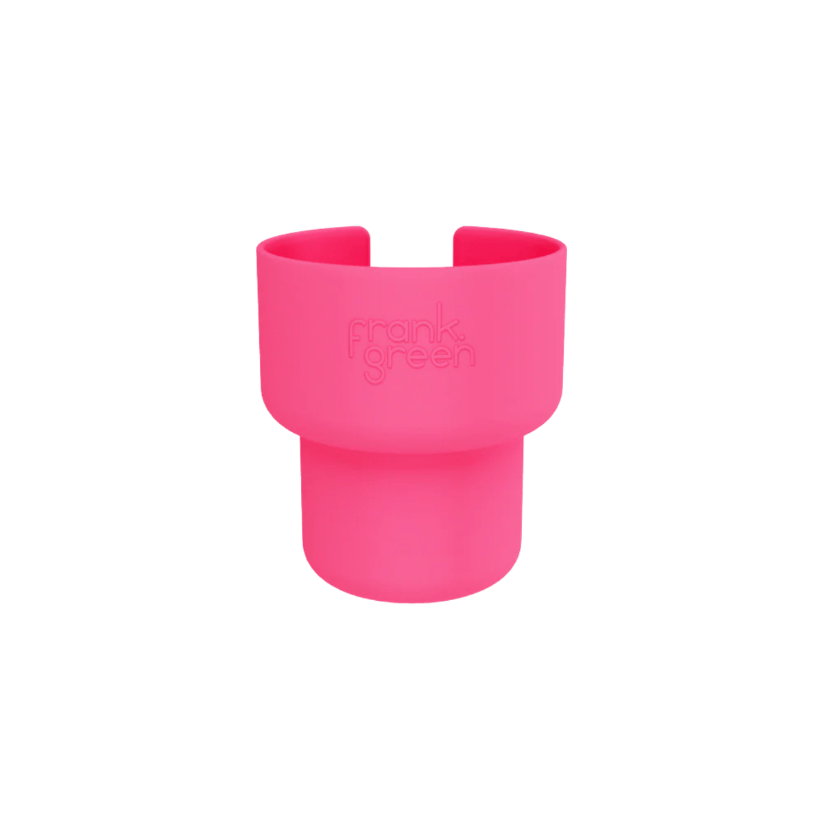 FRANK GREEN CAR CUP HOLDER EXPANDER - 34OZ/1L CERAMIC REUSABLE BOTTLE - NEON PINK