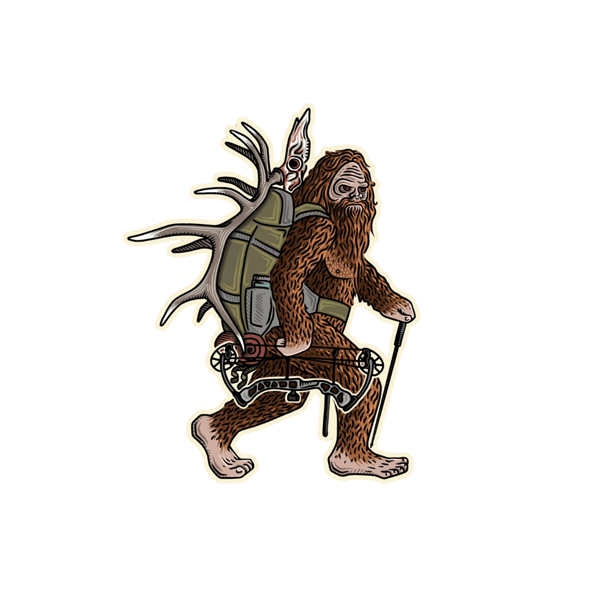 CASEY UNDERWOOD SQUATCH DECALS BROWN