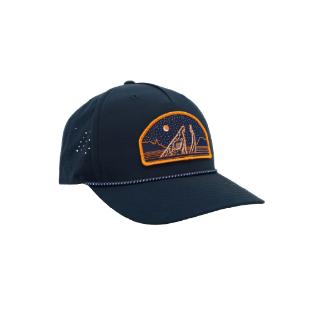 CASEY UNDERWOOD STAR SIPPER PERF HAT NAVY