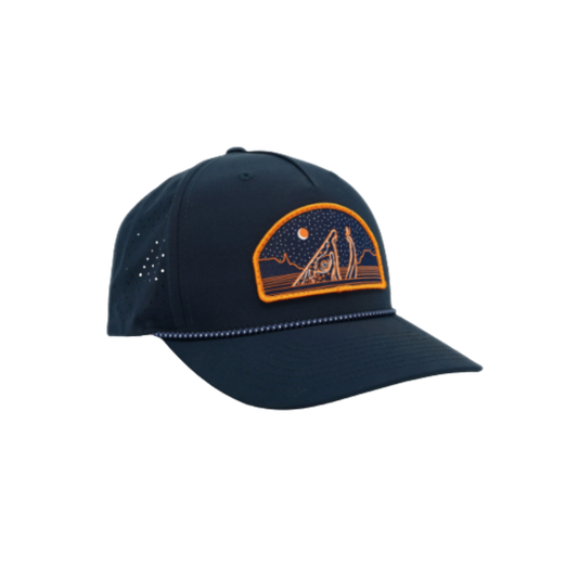 CASEY UNDERWOOD STAR SIPPER PERF HAT NAVY