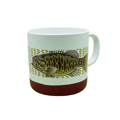 CASEY UNDERWOOD CERAMIC MUGS - BASS MUG - WHITE 13OZ