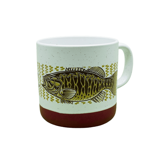 CASEY UNDERWOOD CERAMIC MUGS - BASS MUG - WHITE 13OZ