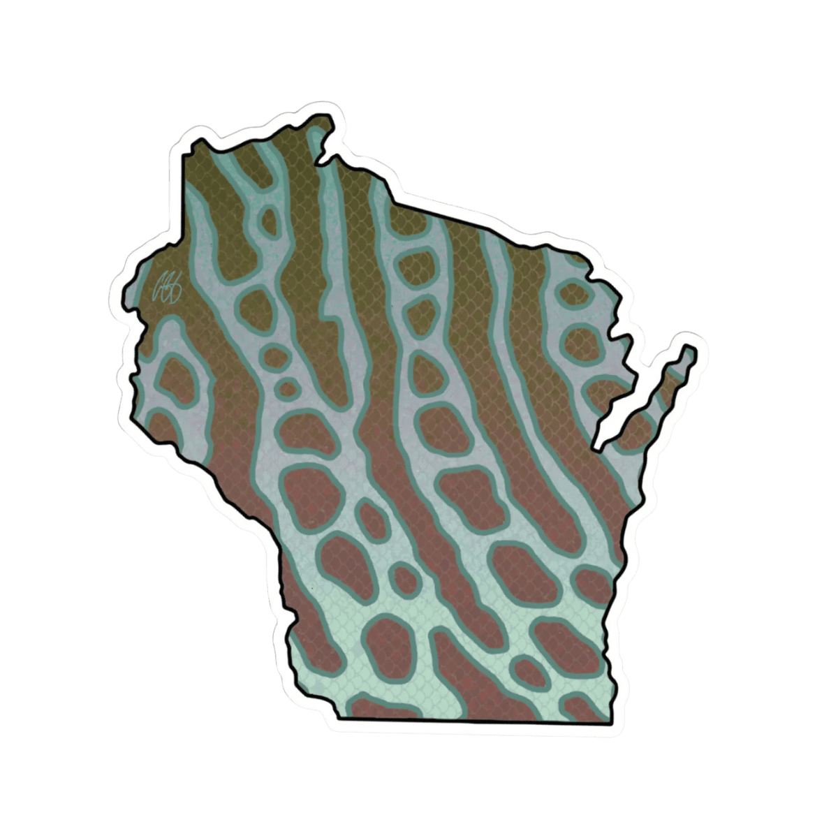 CASEY UNDERWOOD REGIONAL DECALS - WISCONSIN - MUSKIE