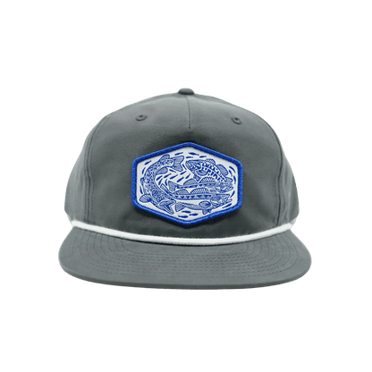 CASEY UNDERWOOD RICHARDSON HATS - BAIT BALL ROPE - GRAY - FRONT VIEW