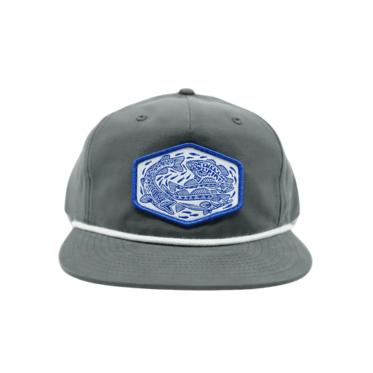 CASEY UNDERWOOD RICHARDSON HATS - BAIT BALL ROPE - GRAY - FRONT VIEW