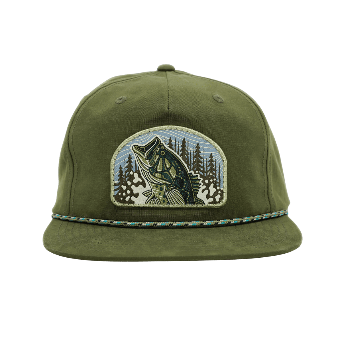 CASEY UNDERWOOD FROG HAWG ROPE HAT - MOSS W/SPECKLED ROPE - FRONT VIEW