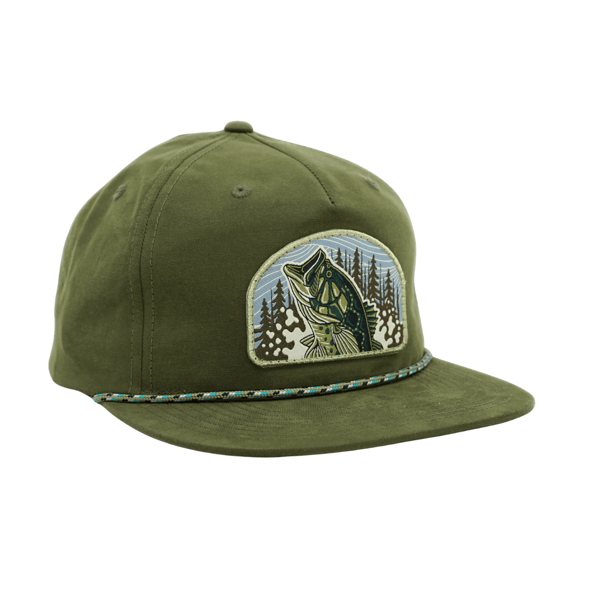 CASEY UNDERWOOD FROG HAWG ROPE HAT - MOSS W/SPECKLED ROPE - RIGHT SIDE VIEW