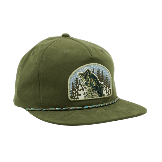CASEY UNDERWOOD FROG HAWG ROPE HAT - MOSS W/SPECKLED ROPE - RIGHT SIDE VIEW