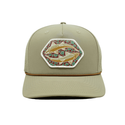 CASEY UNDERWOOD GIN CLEAR PERFORMANCE HAT - STONE W/CEDAR ROPE - FRONT VIEW
