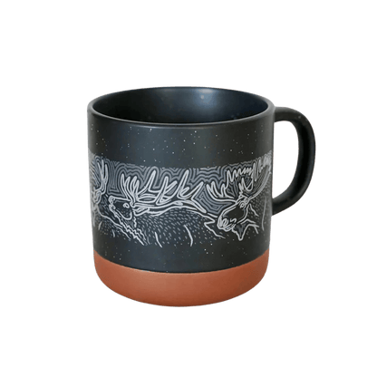 CASEY UNDERWOOD CERAMIC MUGS - HORN & ANTLER - BLACK