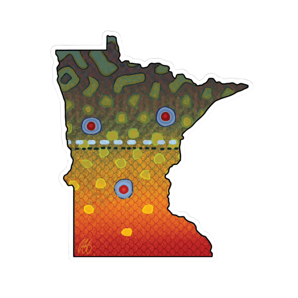 CASEY UNDERWOOD REGIONAL DECALS - MINNESOTA - BROOK TROUT