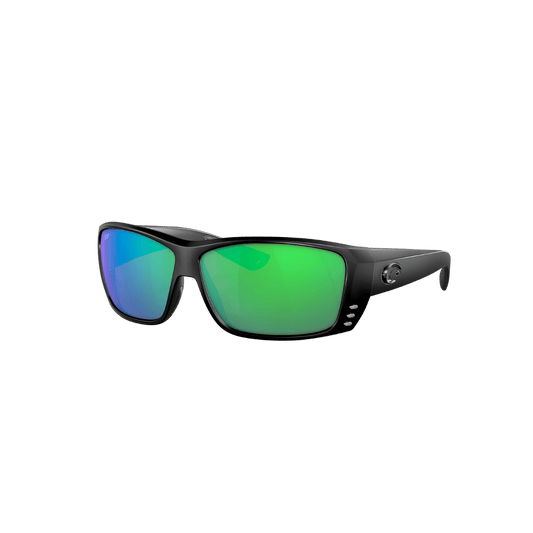 COSTA DEL MAR CAT CAY SUNGLASSES - GREEN MIRROR 580P - BLACKOUT