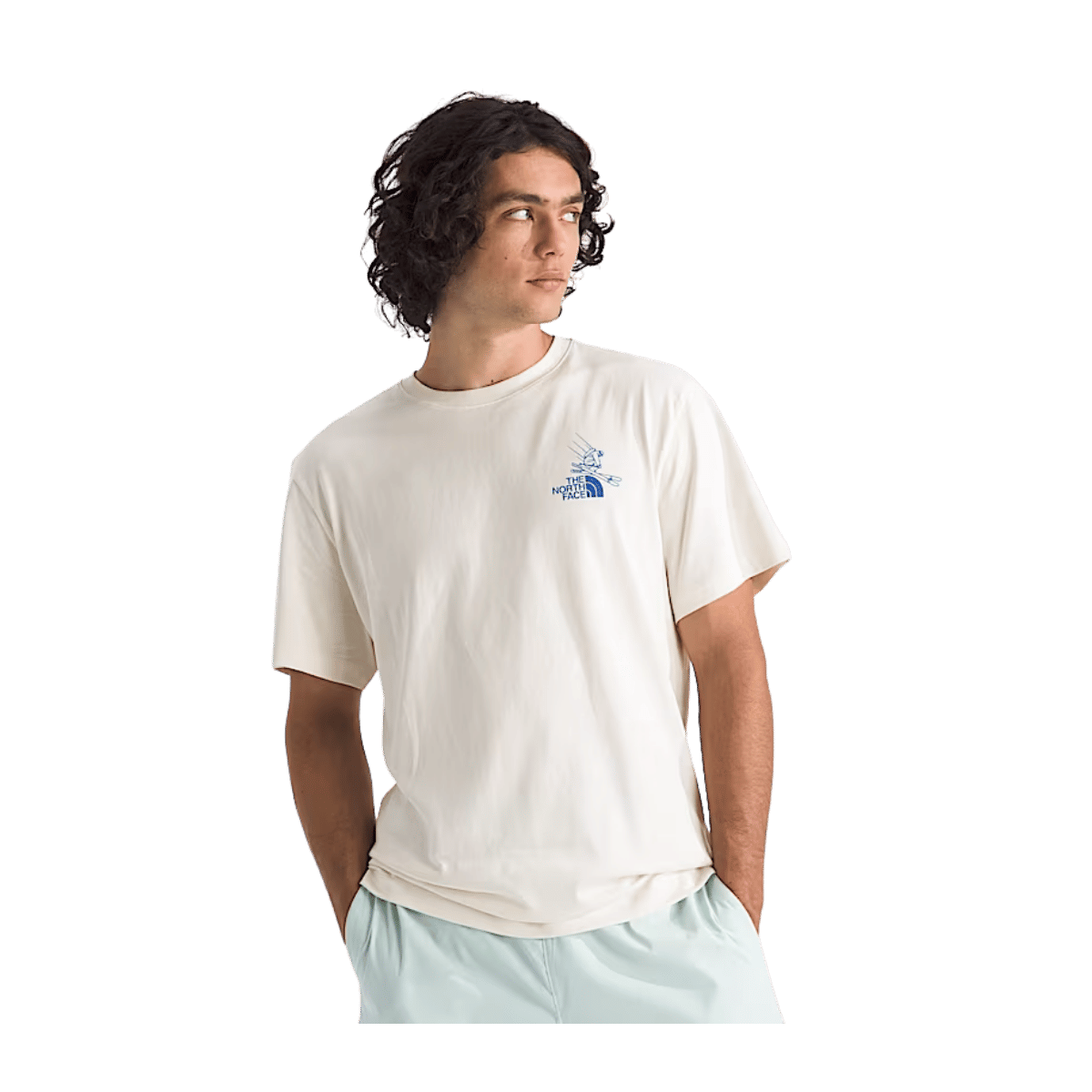 NORTH FACE MEN'S MOUNTAIN CELEBRATION SS TEE - WHITE DUNE