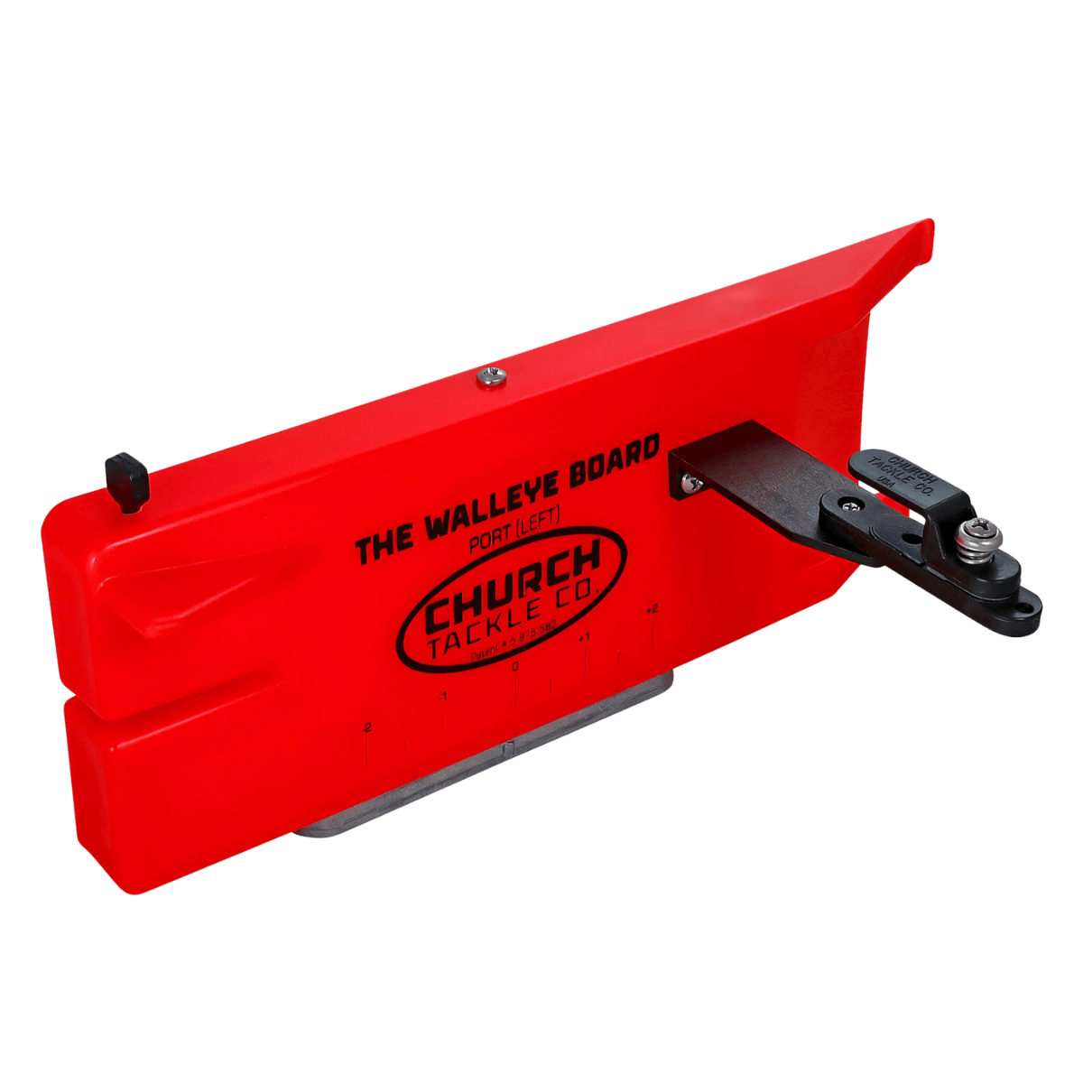 CHURCH TACKLE WALLEYE BOARD PORT - RED_SIDE ANGLE