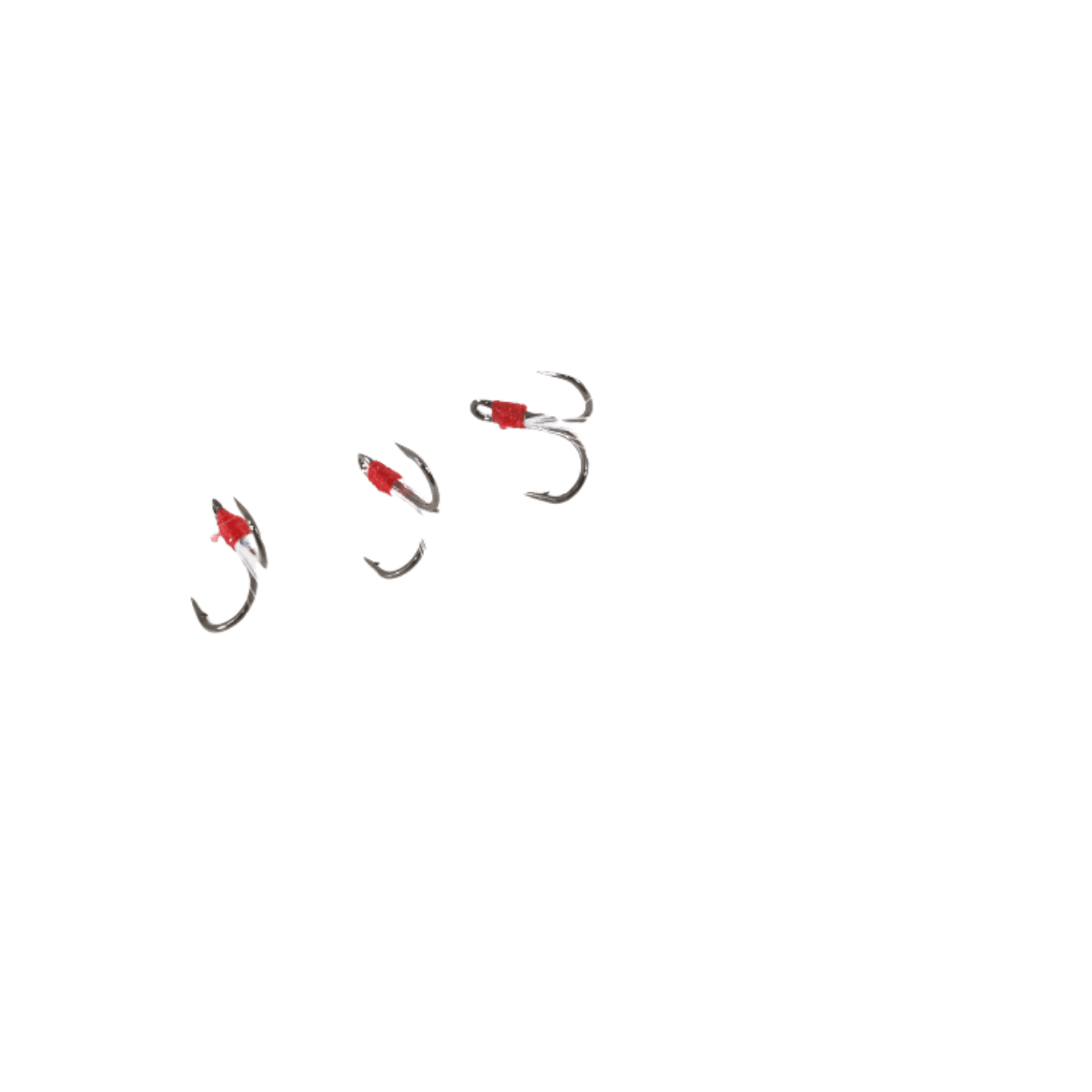 CLAM FEATHERED GAFF TREBLE HOOK 3PK WHITE