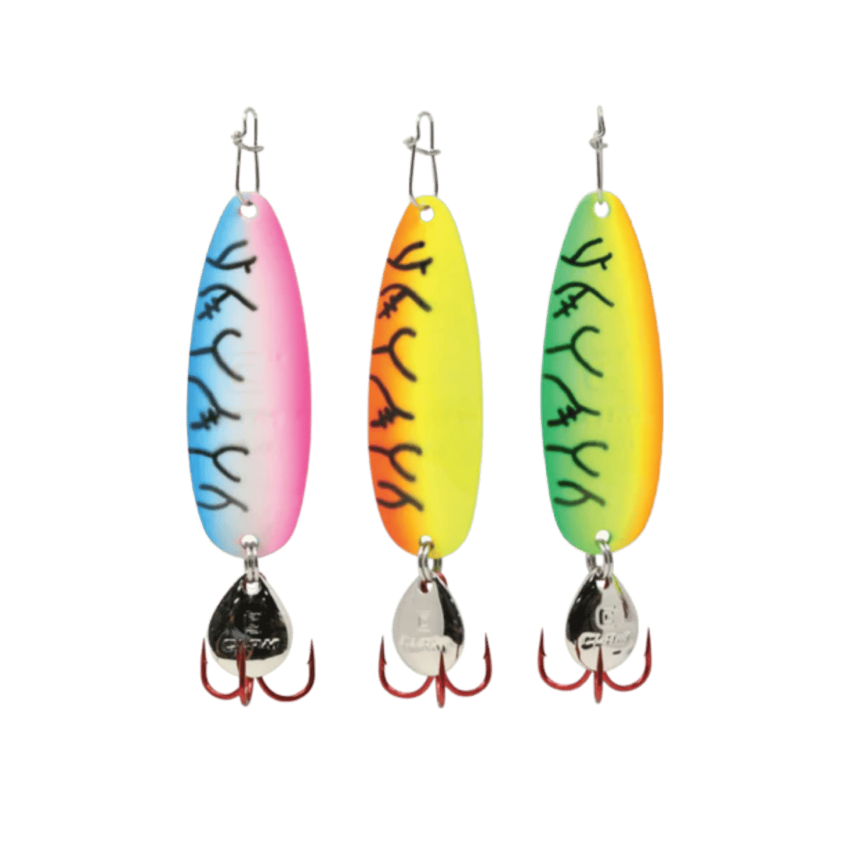 CLAM RIBBON LEECH FLUTTER SPIN KIT GLOW LIGHTNING IMAGE