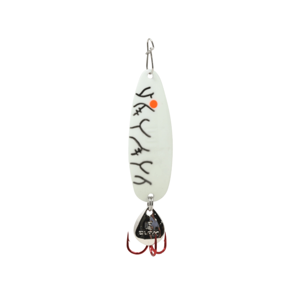 CLAM RIBBON LEECH FLUTTER SPOON GLOW WHT LIGHT