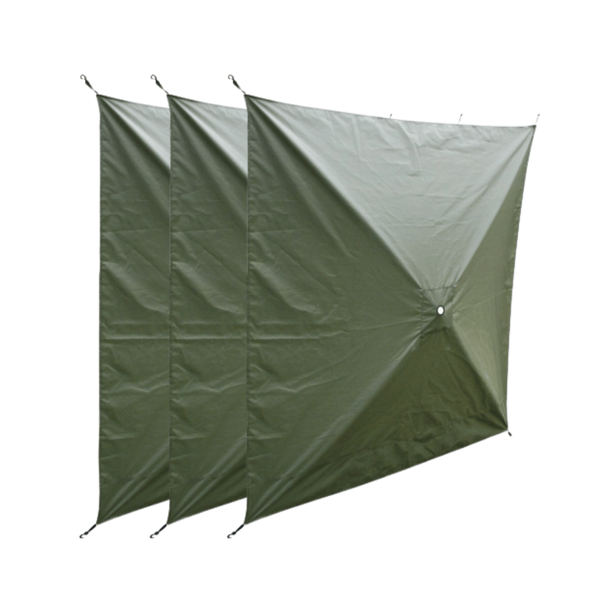 CLAM SCREEN HUB WIND PANELS 3PK GREEN