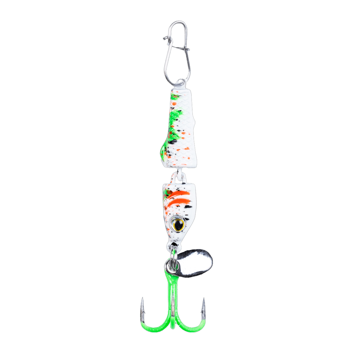 CLAM JOINTED PINHEAD PRO PT - GLOW WHITE CHARTREUSE KOI