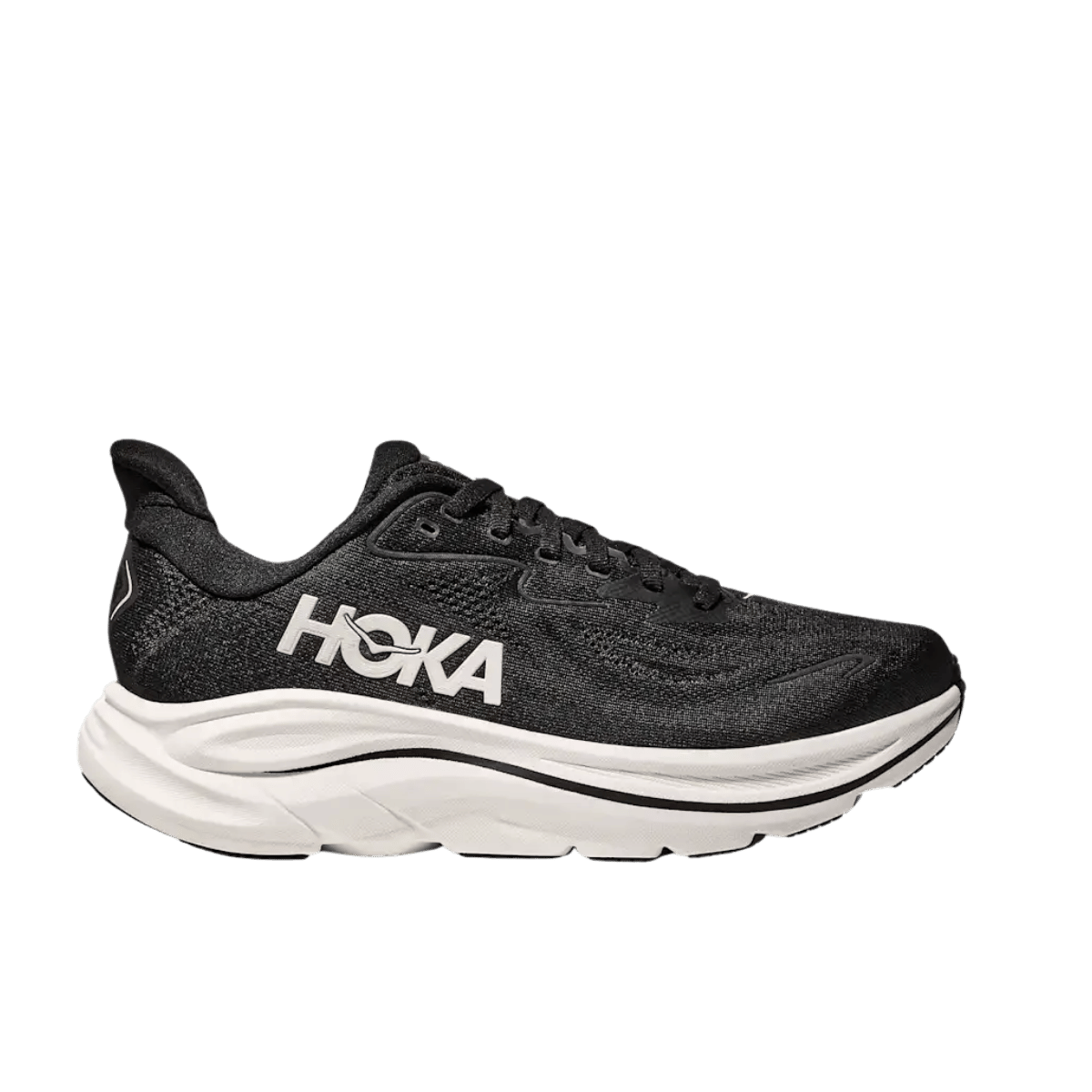HOKA ONE ONE WOMEN'S CLIFTON 10 WIDE - BLACK/WHITE