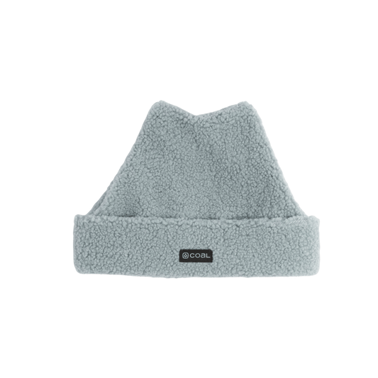 COAL AURORA PLUSH BEANIE SHALE BLUE, FRONT LOGO