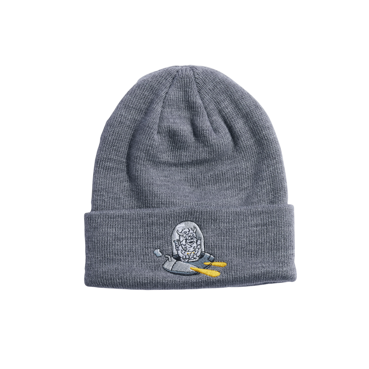 COAL CRAVE KIDS BEANIE HEATHER GREY, FRONT LOGO