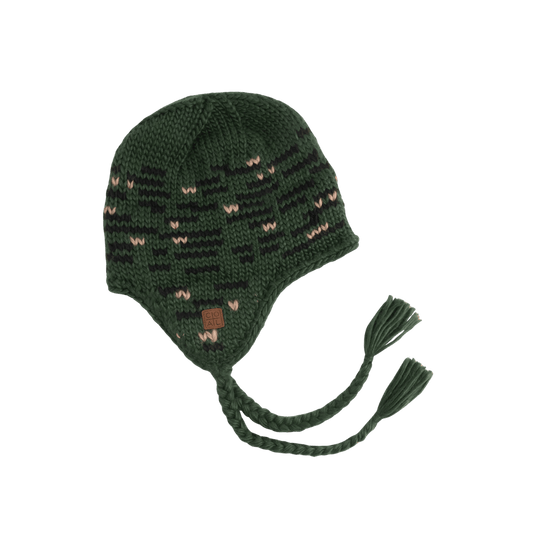 COAL DORI EARFLAP BEANIE DARK GREEN, SIDE ANGLE