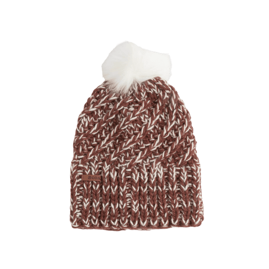 COAL MAIZY WOMEN'S BEANIE BURGUNDY SPECKLE, FRONT ANGLE