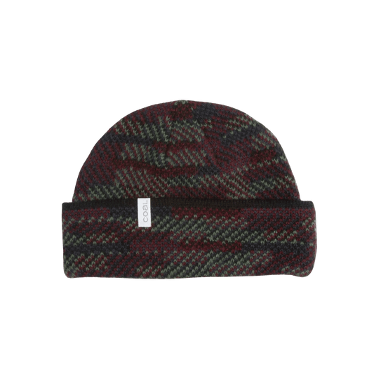 COAL MIRAGE REVERSIBLE BEANIE MULTI-2, FRONT ANGLE, LOGO