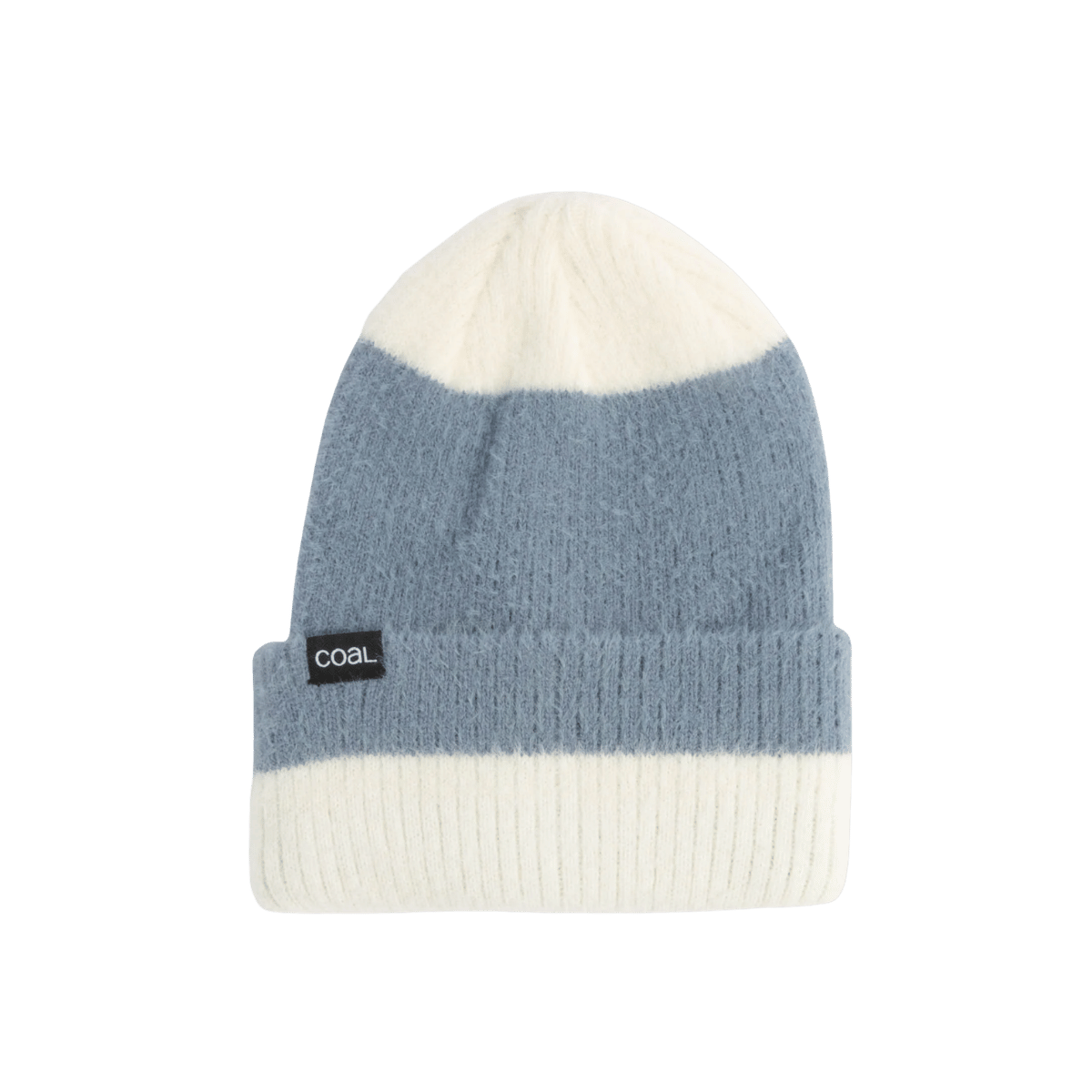 COAL PEARL BEANIE SHALE BLUE - OFF WHITE, FRONT ANGLE