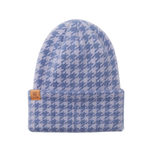 COAL PEARL SKULL BEANIE PERIWINKLE CHECK