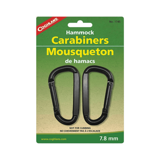 COGHLANS HAMMOCK CARABINER 2PK BLACK