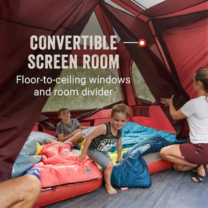 COLEMAN SKYLODGE 10 PERSON TENT - BLACKBERRY convertible screen room