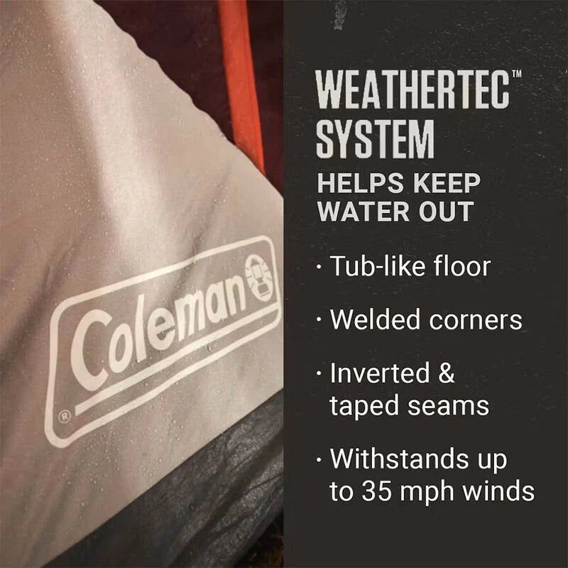 COLEMAN SKYLODGE 10 PERSON TENT - BLACKBERRY weathertec system