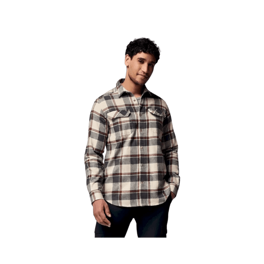 COLUMBIA FLARE GUN STRETCH FLANNEL ACIENT FOSSIL